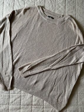 Roots Women's Light Beige Crewneck Sweater